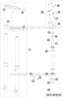 FOURCHE / T DE FOURCHE pour KTM 50 SX de 2011