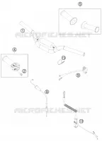 GUIDON / COMMANDES pour KTM 50 SX de 2011