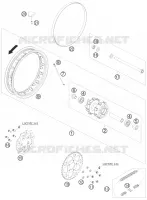 ROUE ARRIERE pour KTM 50 SX de 2011