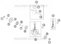 VILEBREQUIN / PISTON pour KTM 50 SX de 2011