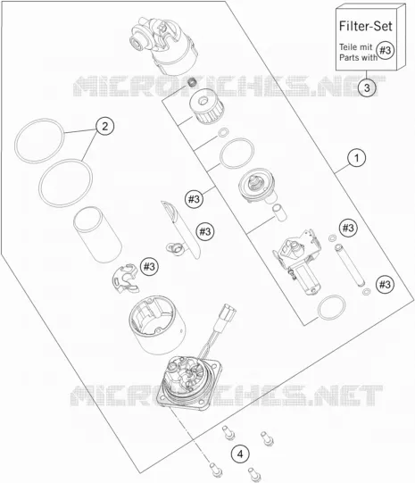 POMPE A ESSENCE KTM MOTO 1290 2014 SUPERDUKE  1290 SUPER DUKE R BLACK ABS