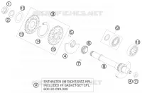ARBRE D'EQUILIBRAGE pour KTM 990 SUPER DUKE R de 2009