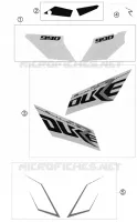 AUTOCOLLANTS pour KTM 990 SUPER DUKE R de 2009
