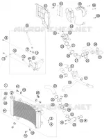 CIRCUIT DE REFROIDISSEMENT pour KTM 990 SUPER DUKE R de 2009