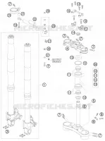 FOURCHE / T DE FOURCHE pour KTM 990 SUPER DUKE R de 2009
