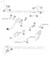 MAITRE CYLINDRE DE FREIN ARRIERE pour KTM 990 SUPER DUKE R de 2009