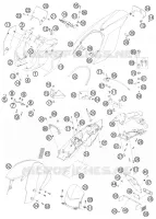 PLASTIQUES pour KTM 990 SUPER DUKE R de 2009