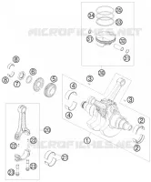 VILEBREQUIN / PISTON pour KTM 990 SUPER DUKE R de 2009