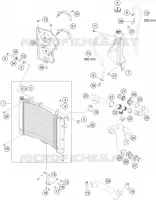 CIRCUIT DE REFROIDISSEMENT pour KTM 1290 SUPER DUKE GT BLACK de 2020