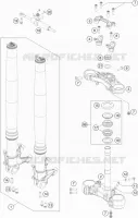 FOURCHE / T DE FOURCHE pour KTM 1290 SUPER DUKE GT BLACK de 2020