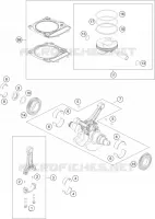 VILEBREQUIN / PISTON pour KTM 1290 SUPER DUKE GT BLACK de 2020