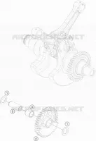 ARBRE D'EQUILIBRAGE pour KTM 1290 SUPER DUKE GT BLACK de 2020