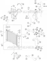 CIRCUIT DE REFROIDISSEMENT pour KTM 1290 SUPER DUKE GT BLACK de 2020