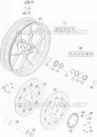 ROUE AVANT pour KTM 1290 SUPER DUKE GT BLACK de 2020