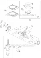 VILEBREQUIN / PISTON pour KTM 1290 SUPER DUKE GT BLACK de 2020