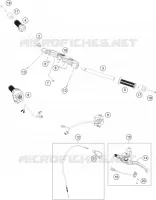 GUIDON / COMMANDES pour KTM RC 390 BLACK de 2019