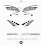 AUTOCOLLANTS pour KTM RC 200 WHITE NON ABS de 2019