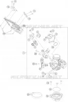 BOITIER PAPILLON INJECTION pour KTM RC 200 WHITE NON ABS de 2019