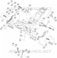 CADRE pour KTM RC 200 WHITE NON ABS de 2019