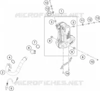 ECHAPPEMENT pour KTM RC 200 WHITE NON ABS de 2019
