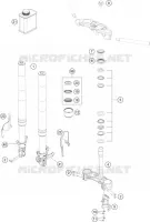 FOURCHE / T DE FOURCHE pour KTM RC 200 WHITE NON ABS de 2019