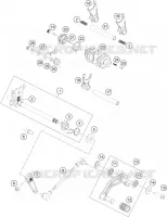 MECANISME DE SELECTION DE VITESSES pour KTM RC 200 WHITE NON ABS de 2019