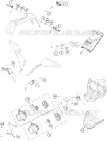 PHARE / FEU ARRIERE pour KTM RC 200 WHITE NON ABS de 2019