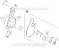 POMPE A EAU pour KTM RC 200 WHITE NON ABS de 2019