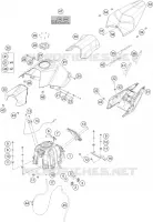 RESERVOIR / SELLE pour KTM RC 200 WHITE NON ABS de 2019