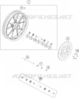 ROUE AVANT pour KTM RC 200 WHITE NON ABS de 2019