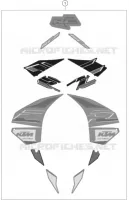 AUTOCOLLANTS pour KTM RC 125 GREY de 2020