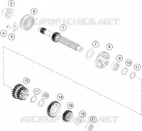 BOITE DE VITESSES   ARBRE PRIMAIRE pour KTM RC 125 GREY de 2020