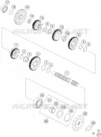 BOITE DE VITESSES   ARBRE SECONDAIRE pour KTM RC 125 GREY de 2020