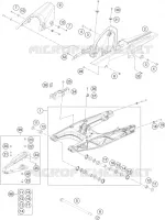 BRAS OSCILLANT  pour KTM RC 125 GREY de 2020