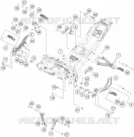 CADRE pour KTM RC 125 GREY de 2020