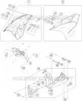 COUVERCLE pour KTM RC 125 GREY de 2020