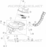 FILTRE A AIR pour KTM RC 125 GREY de 2020