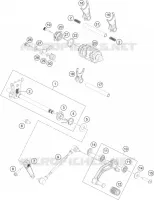 MECANISME DE SELECTION DE VITESSES pour KTM RC 125 GREY de 2020