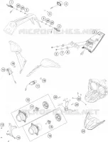 PHARE / FEU ARRIERE pour KTM RC 125 GREY de 2020