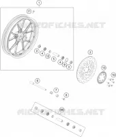 ROUE AVANT pour KTM RC 125 GREY de 2020