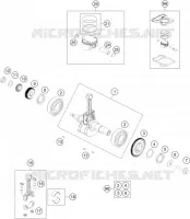 VILEBREQUIN / PISTON pour KTM RC 125 GREY de 2020