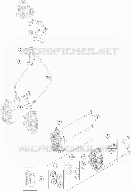 ETRIER DE FREIN AVANT KTM MOTO 1290 2019 SUPERDUKE  1290 SUPER DUKE R BLACK