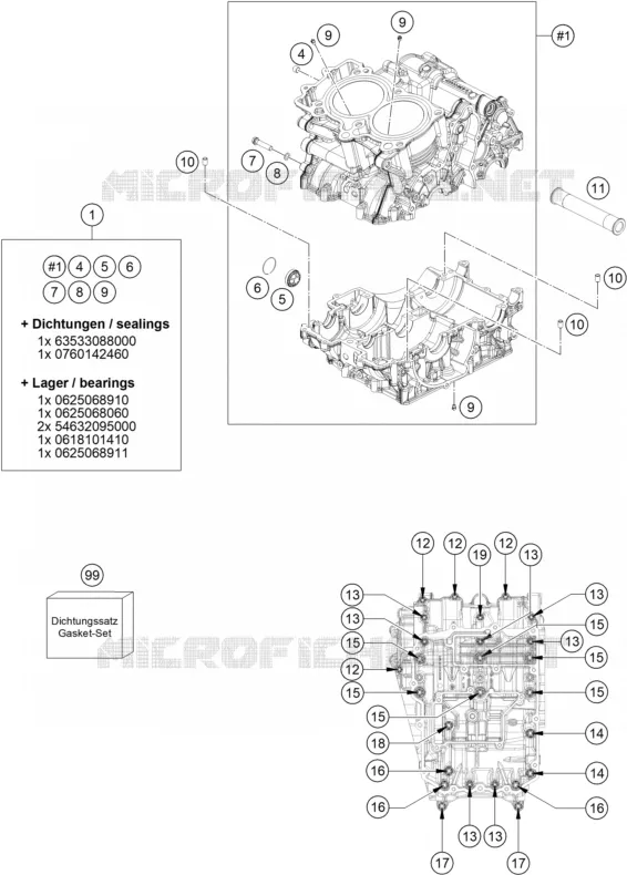 CARTER MOTEUR KTM MOTO 790 2020 DUKE  790 DUKE BLACK