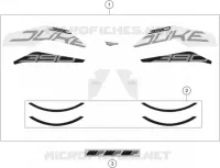 AUTOCOLLANTS pour KTM 390 DUKE ORANGE de 2019