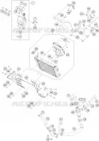 CIRCUIT DE REFROIDISSEMENT pour KTM 390 DUKE ORANGE de 2019