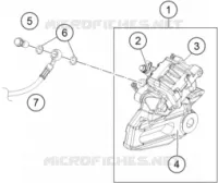 ETRIER DE FREIN AR pour KTM 390 DUKE ORANGE de 2019