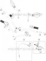 GUIDON / COMMANDES pour KTM 390 DUKE ORANGE de 2019