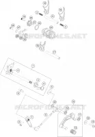 MECANISME DE SELECTION DE VITESSES pour KTM 390 DUKE ORANGE de 2019