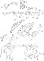 PLASTIQUES pour KTM 390 DUKE ORANGE de 2019