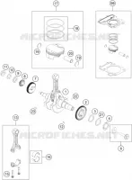 VILEBREQUIN / PISTON pour KTM 390 DUKE ORANGE de 2019